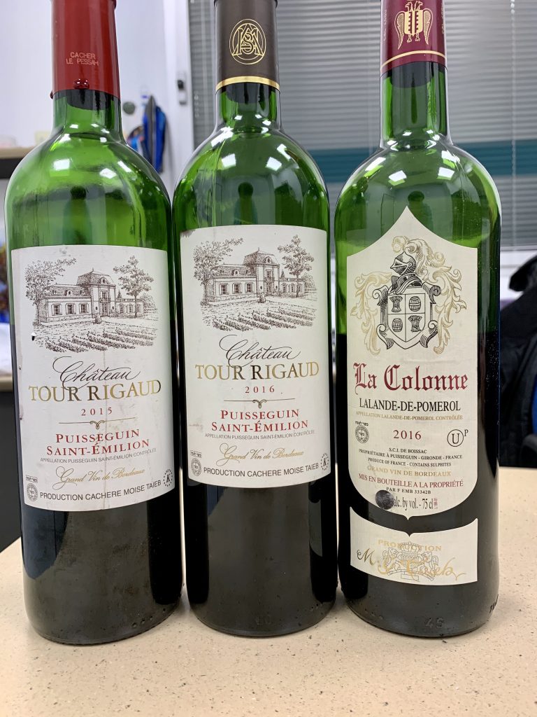2015 Chateau Tour Rigaud; 2016 Chateau Tour Rigaud; 2016 La Colonne