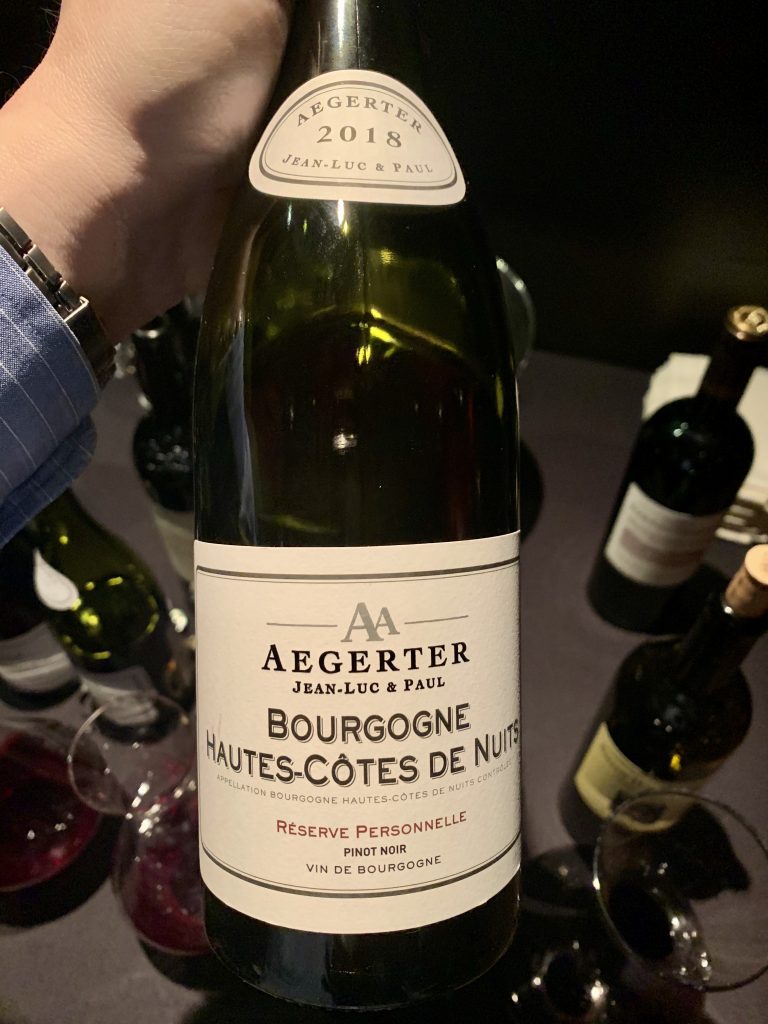 2018 Jean Luc & Paul Aegerter, Bourgogne, Hautes-Cotes de Nuits, Reserve Personnelle