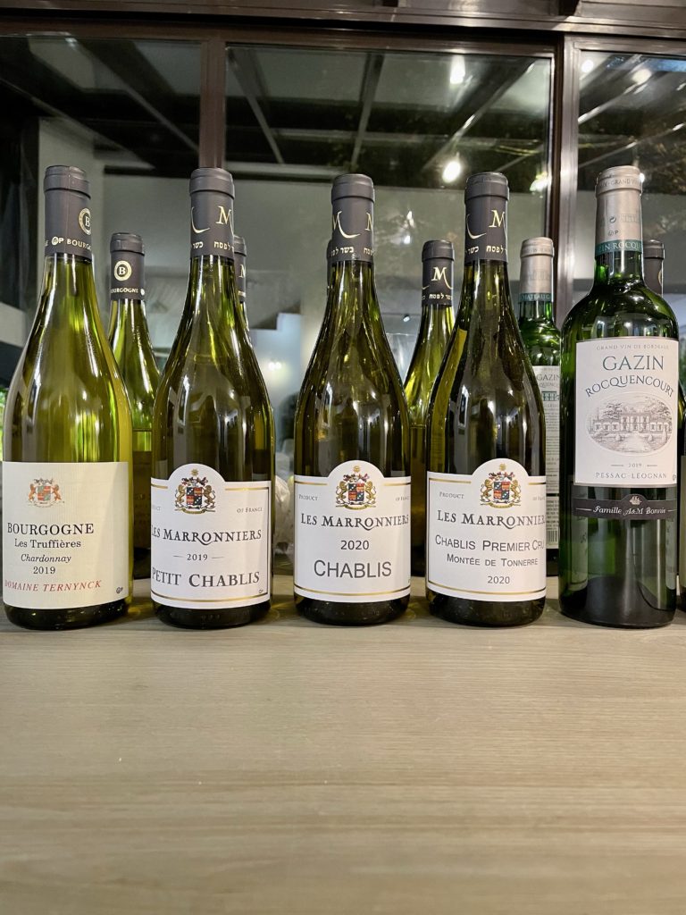 2019 Domaine Ternynck, Bourgogne, Les Truffieres; 2019 Les Marrioners, Petit Chablis; 2020 Les Marrionniers, Chablis; 2020 Les Marrionniers Premier Cru, Montee de Tonnerre, Chablis; 2019 Chateau Gazin Rocquencourt, Blanc, Grand Vin, Pessac-Leognan