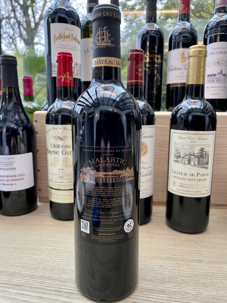 2020 Chateau Malartic Lagraviere, Grand Cru Classe de Graves, Pessac-Leognan (back label)