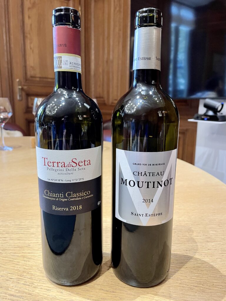 2018 Terra di Seta, Chianti Classico, Riserva; 2014 Chateau Moutinot, Saint Estephe