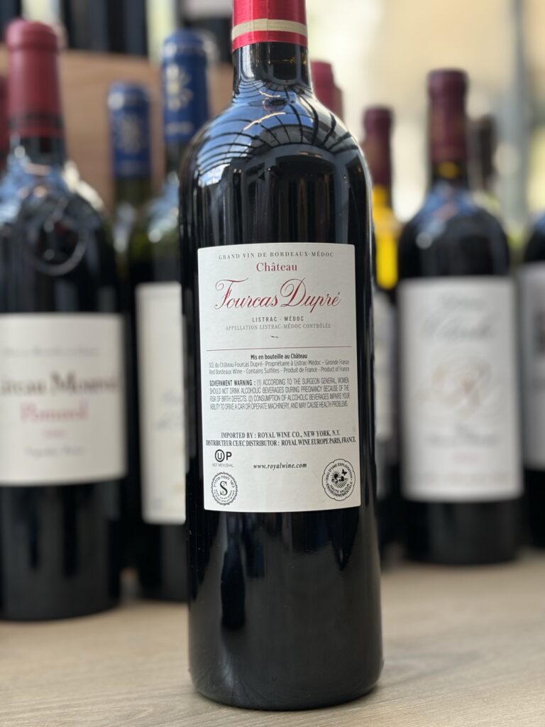 2021 Chateau Fourcas Dupre, Listrac-Medoc (back label)