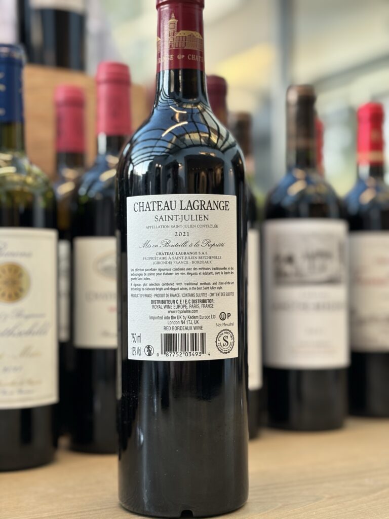 2021 Chateau LaGrange, Grand Cru Classe en 1855, Saint-Julien (back label)