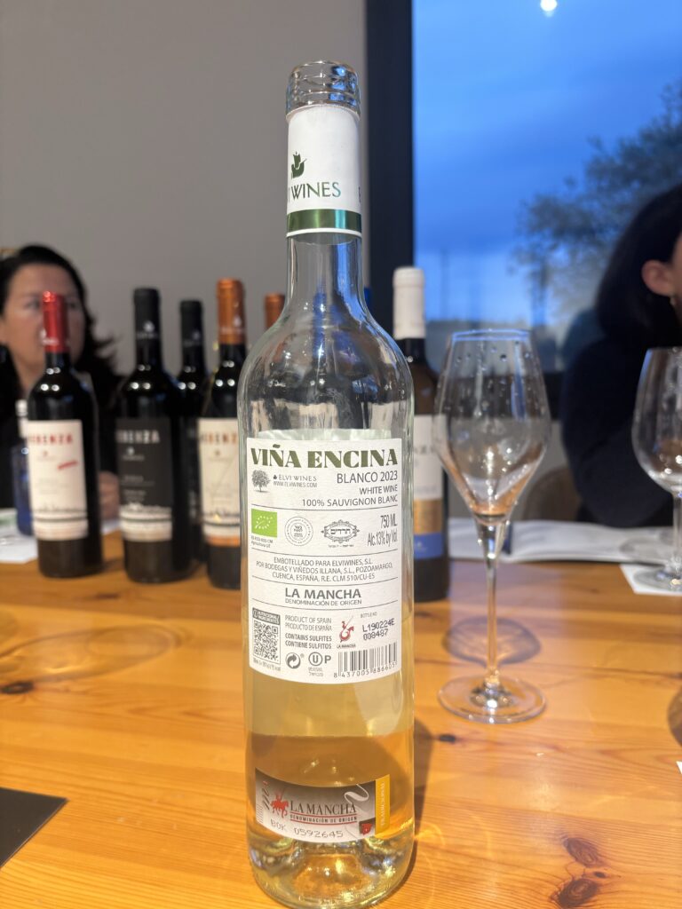 2023 Elvi Wines, Vina Encina, Blanco, La Mancha (back label);
