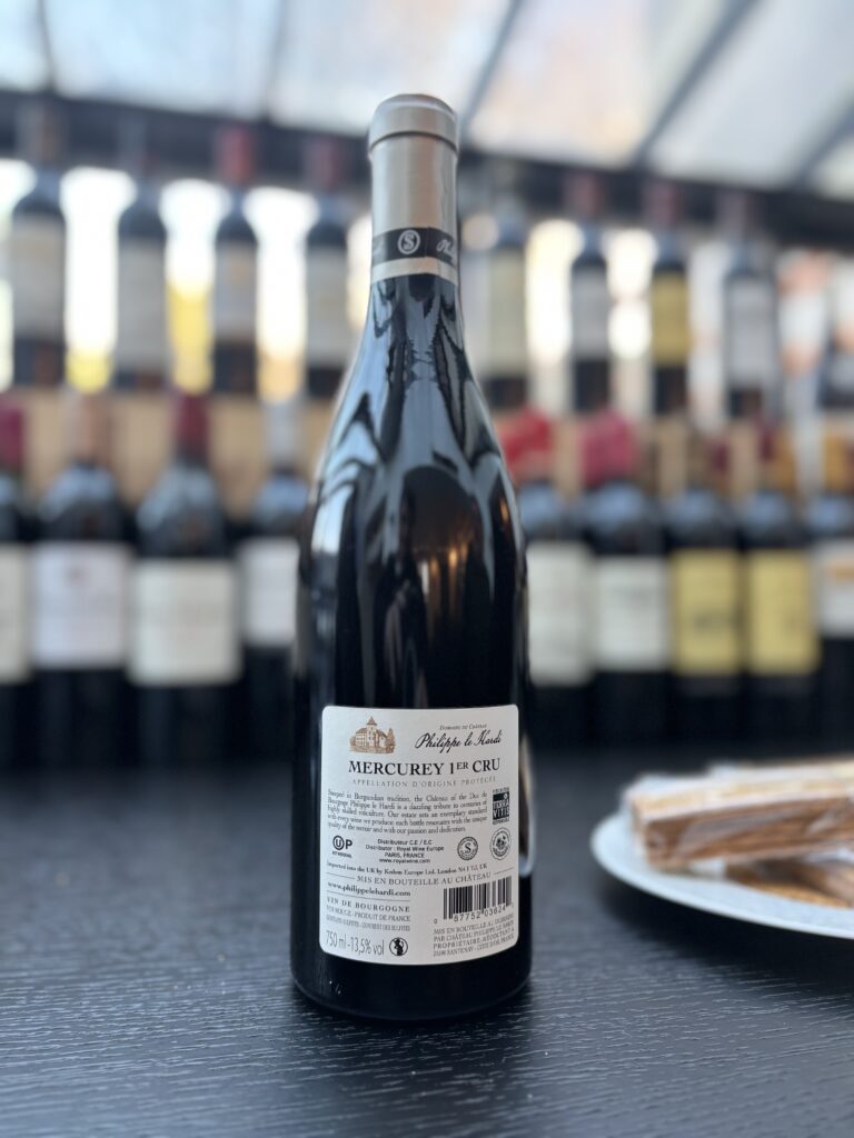 2022 Philippe Le Hardi, Mercurey, Premier Cru, Les Croichots (back label);