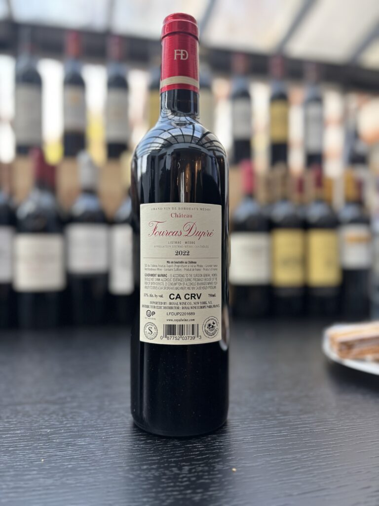 2022 Chateau Fourcas Dupre, Listrac-Medoc (back label);