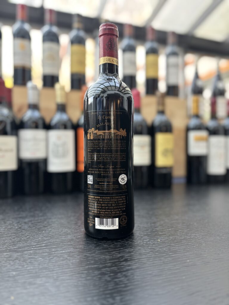 2022 Le Comte de Malartic, Pessac-Leognan (back label);