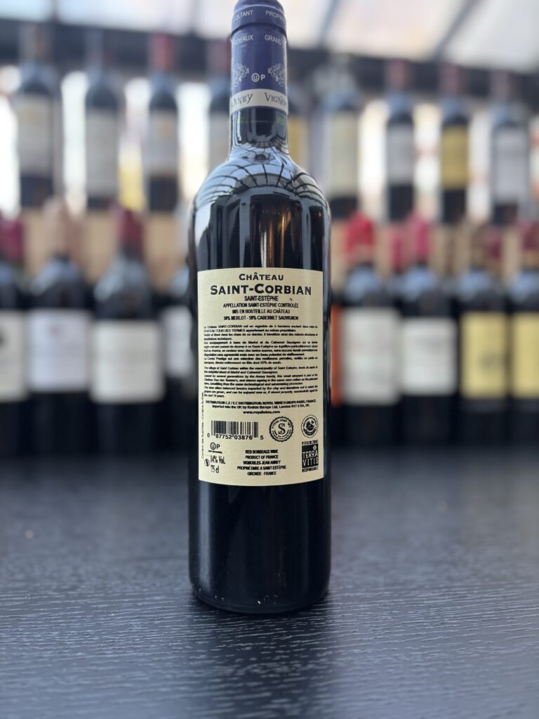 2022 Chateau Saint Corbian, Saint-Estephe (back label);