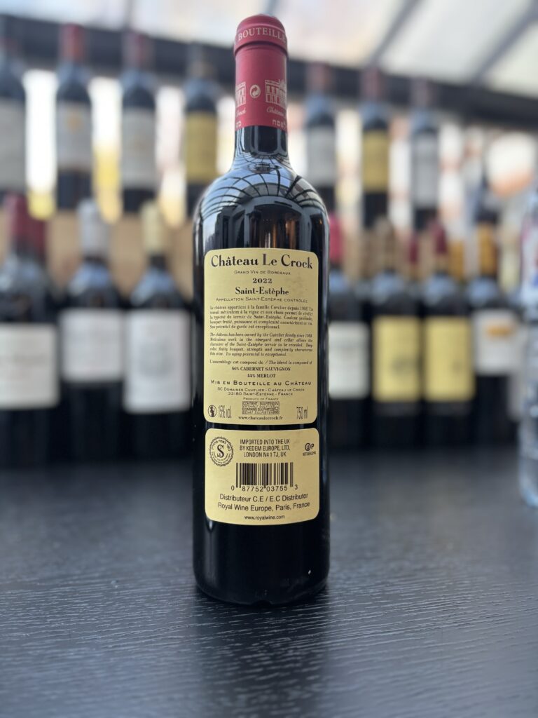 2022 Chateau Le Crock, Saint-Estephe (back label);