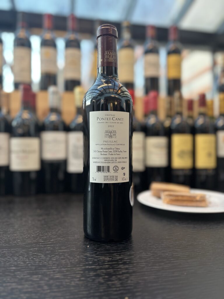 2022 Chateau Pontet-Canet, Grand Cru Classe en 1855, Pauillac (back label);