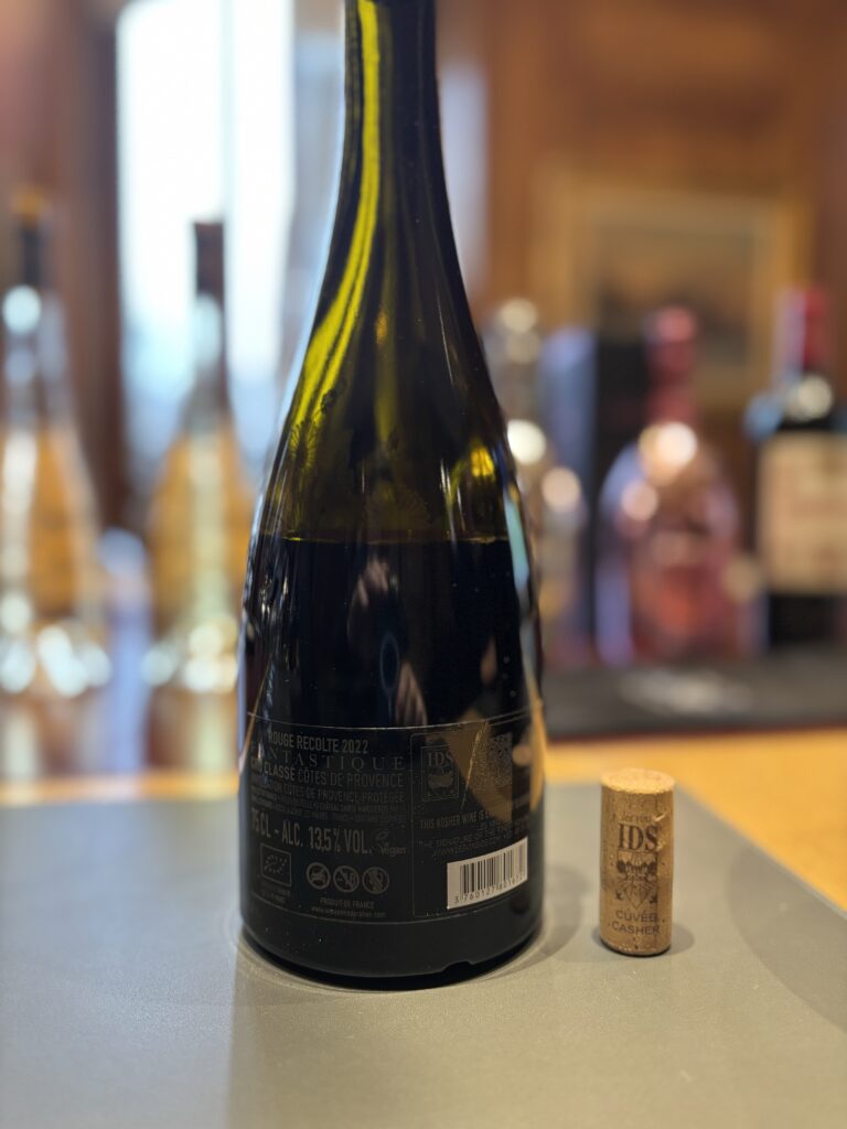 2022 Château Sainte Marguerite, Cuvée Fantastique, Rouge, Cru Classe, Côtes de Provence (back label);