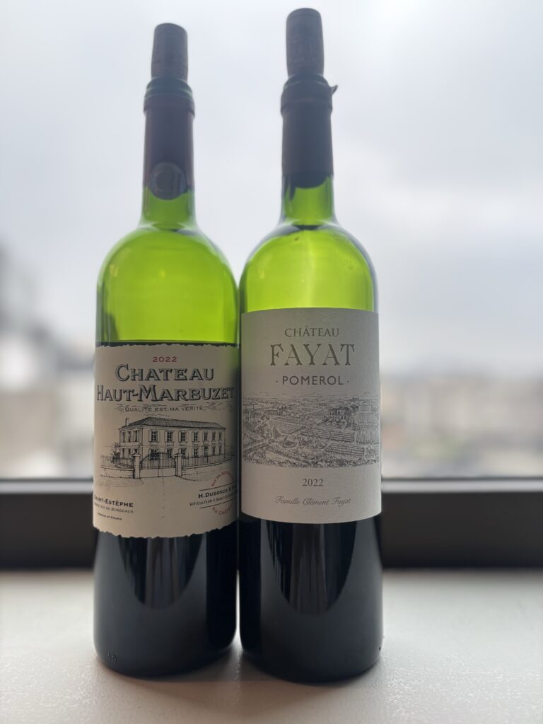 2022 Chateau Haut-Marbuzet, Saint-Estephe; 2022 Chateau Fayat, Pomerol;