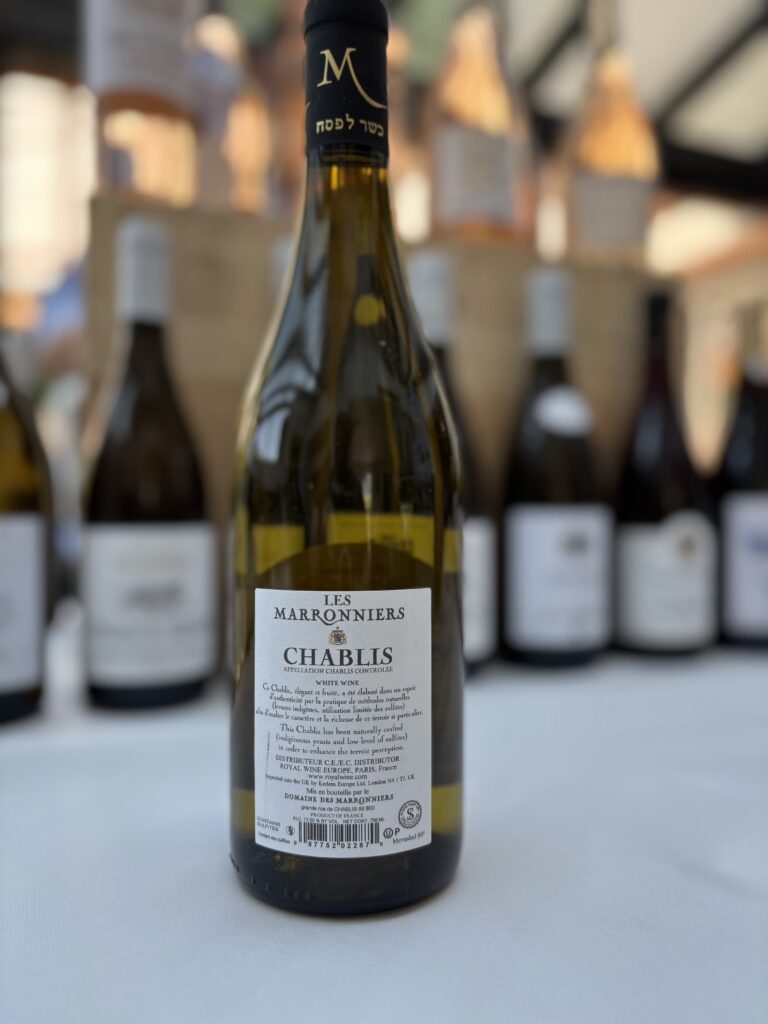 2023 Les Marronniers, Chablis (back label);
