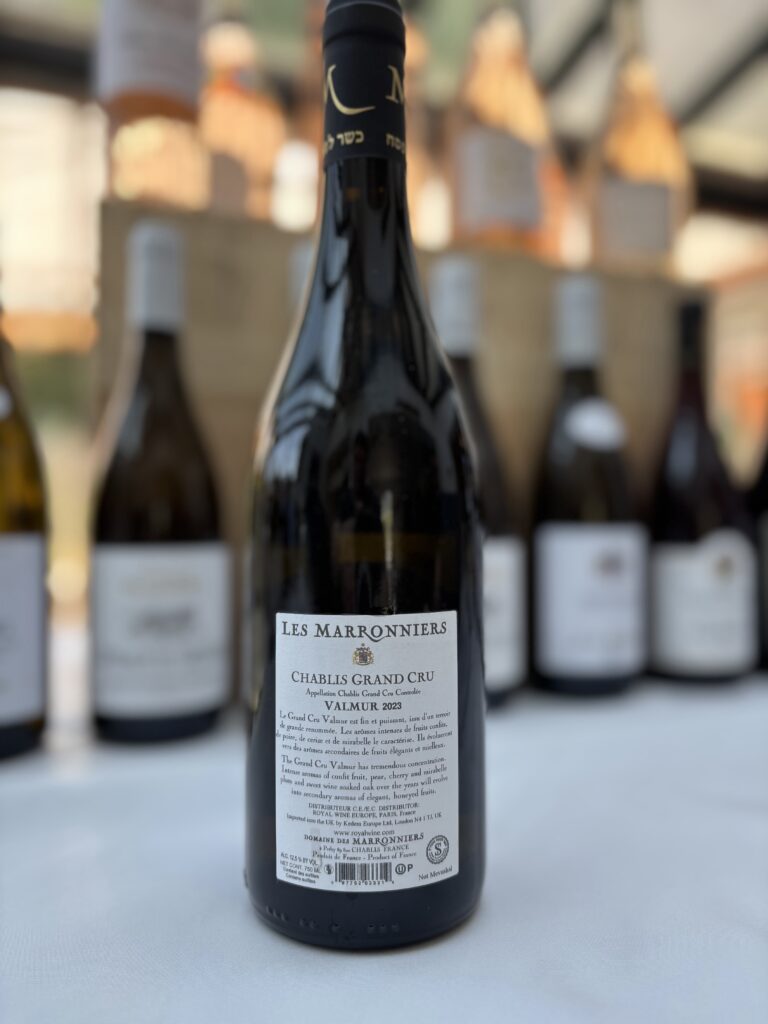 2023 Les Marronniers, Chablis, Grand Crus, Valmur (back label);