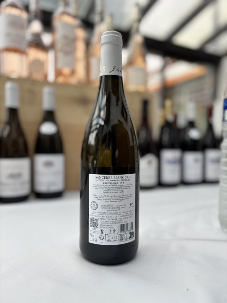 2024 J. de Villebois, Sancerre (back label);