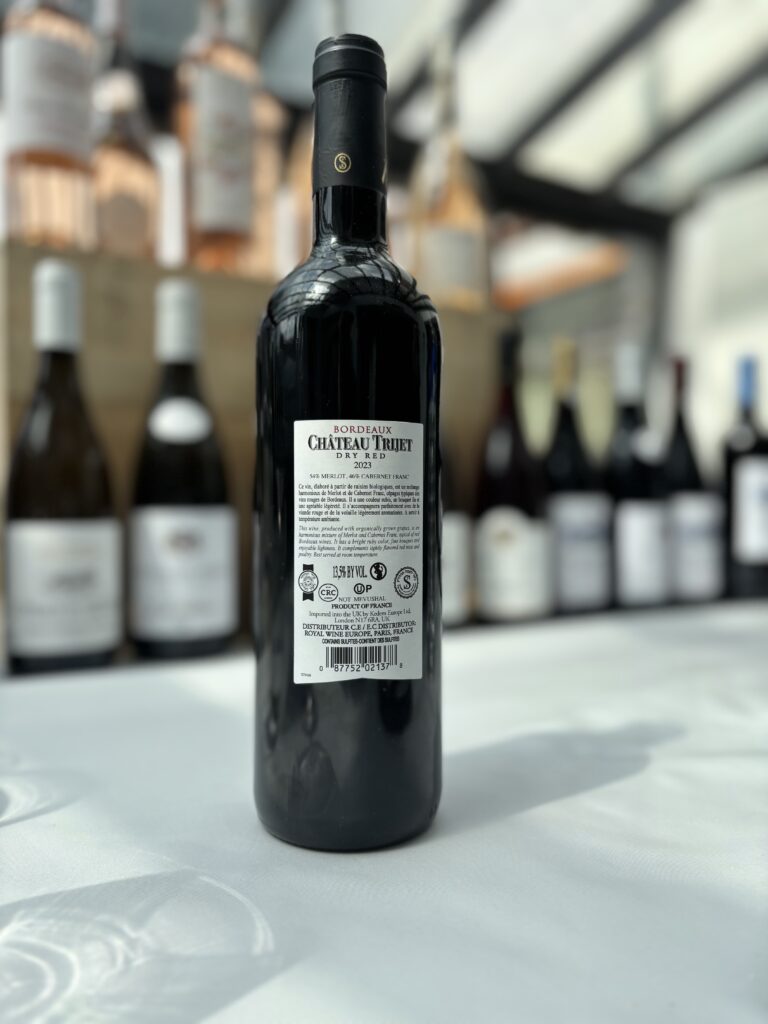 2023 Château Trijet, Bordeaux (back label);