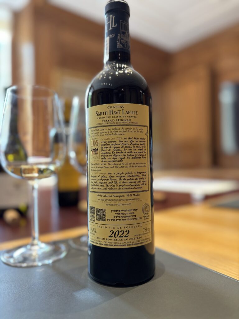 2022 Château Smith Haut Lafitte, Grand Cru Classé de Graves, Pessac-Léognan (back label);